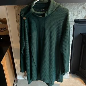 Green tunic sweater